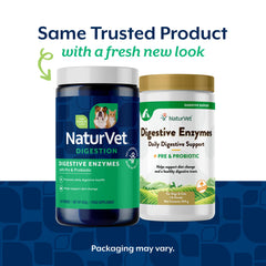 NaturVet Digestive Enzymes probiotic blend closeup showing nutrient absorption support