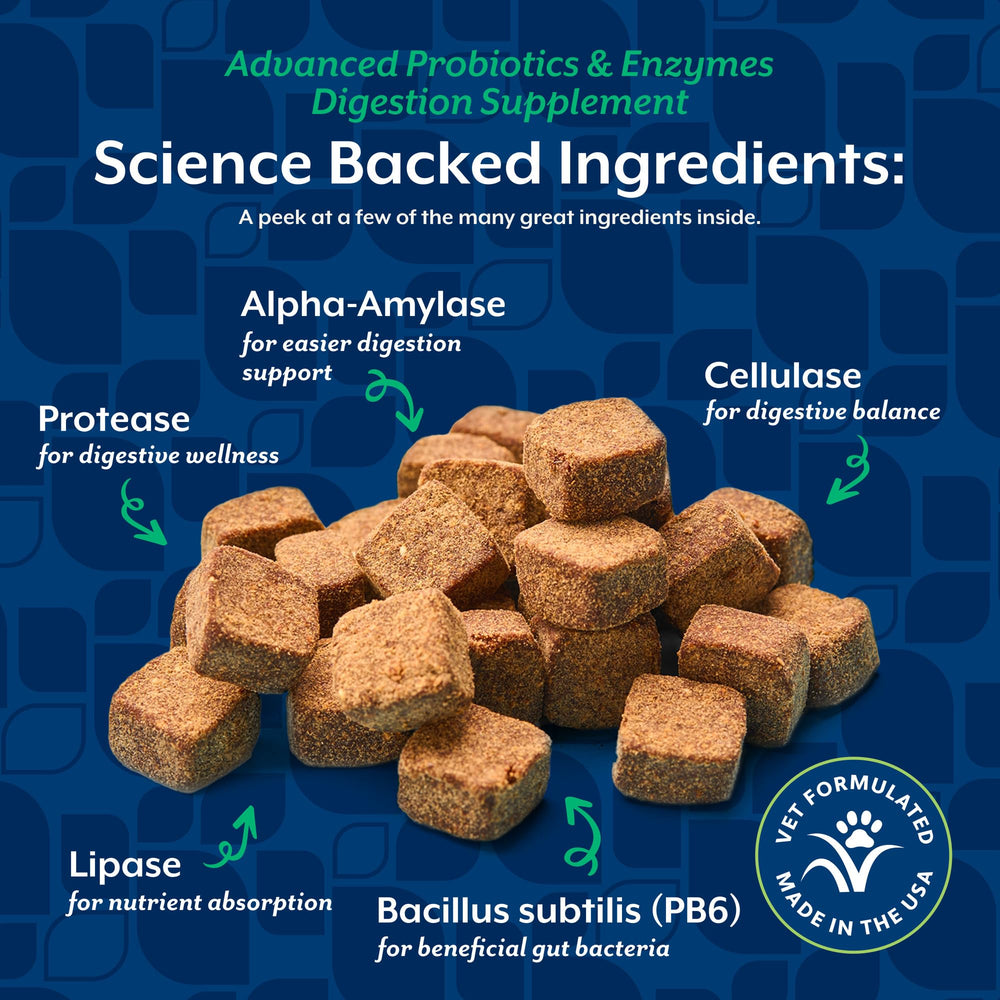 NaturVet digestive balance illustration showing stomach-friendly support for dogs