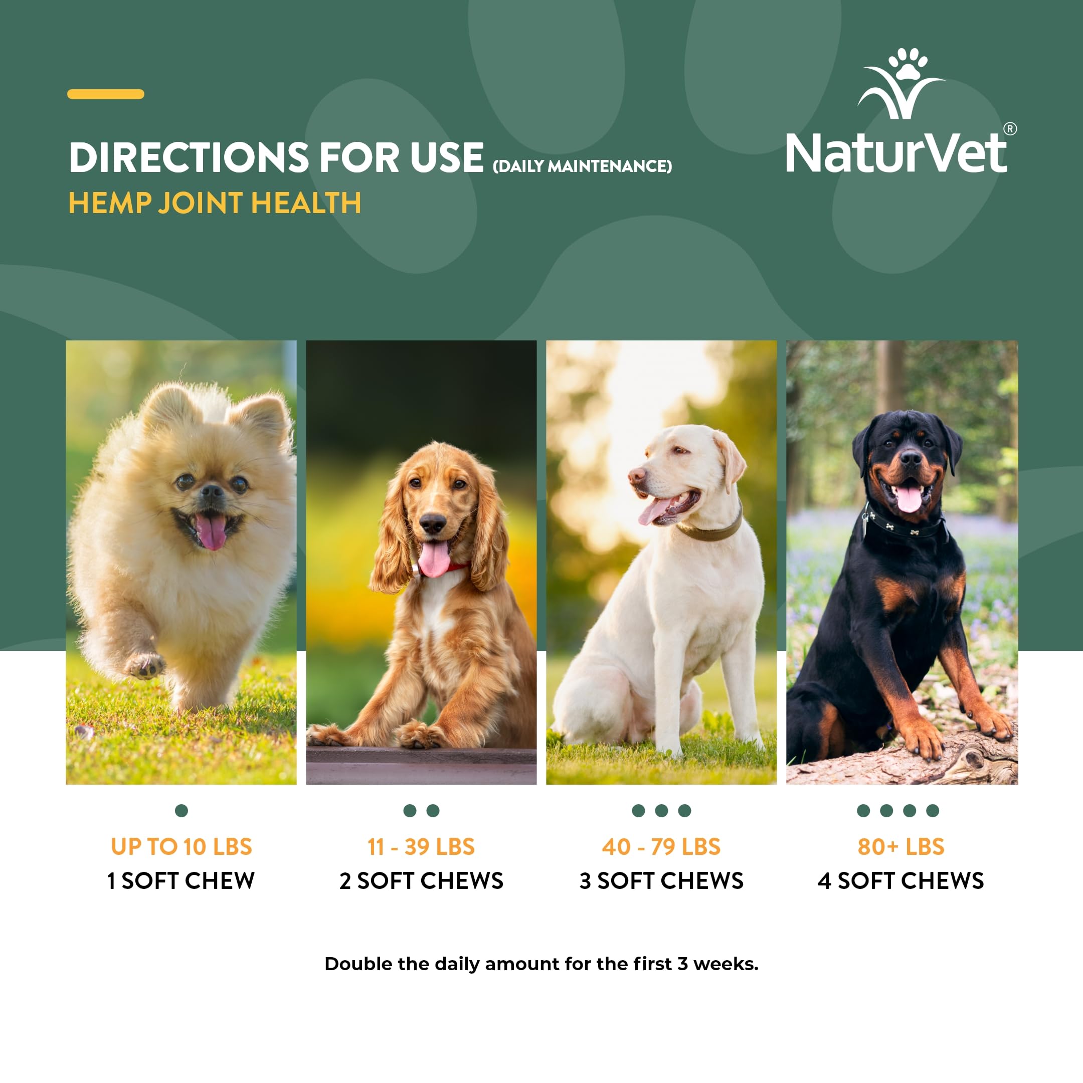 NaturVet dog enjoying a soft chew treat during daily routines.