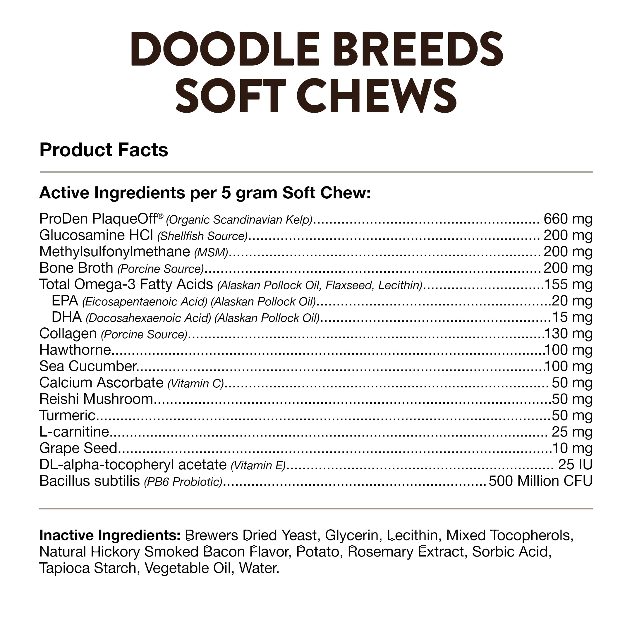 NaturVet Doodle Breeds immune support features probiotic blend for healthy digestion.