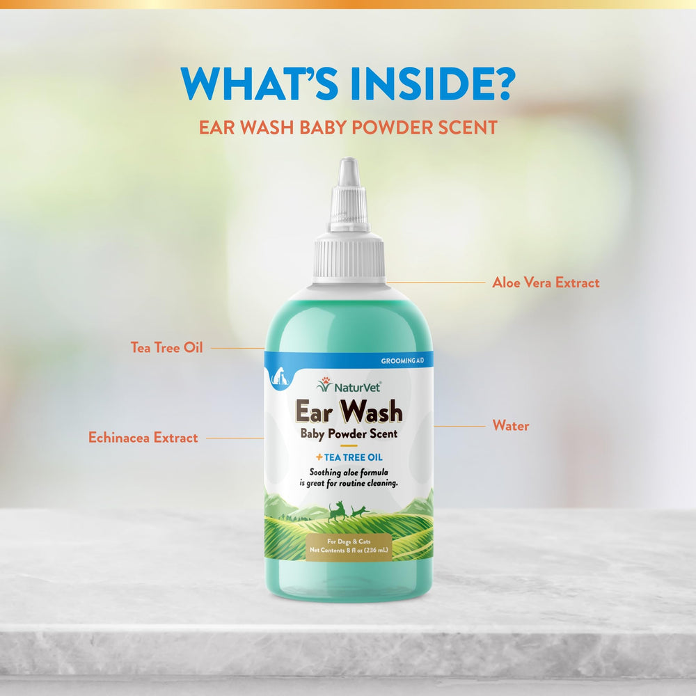 NaturVet Ear Wash after swimming use on damp ears.
