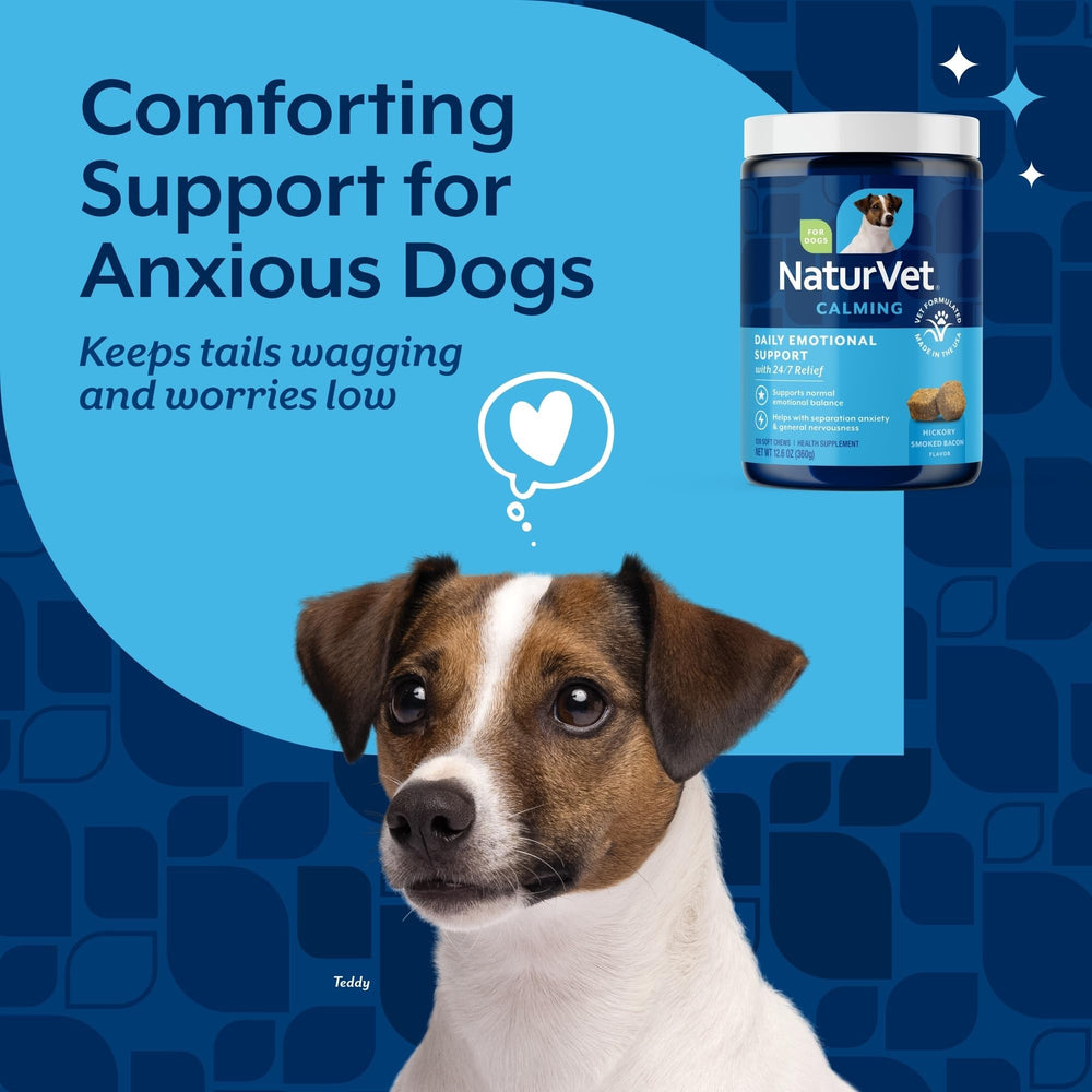 NaturVet Emotional Support dog during separation scenario demonstrating calming aid