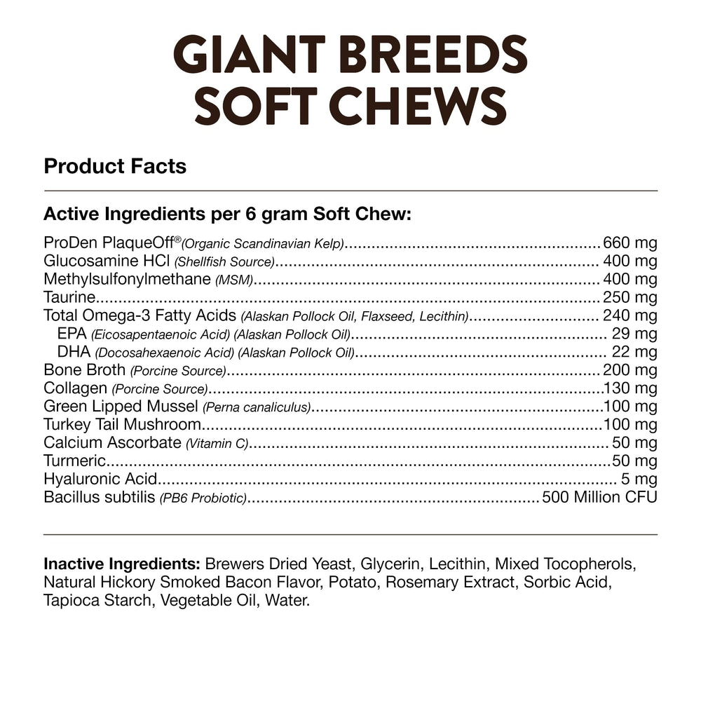 NaturVet Giant Breeds dog enjoying chew during play for joint comfort.