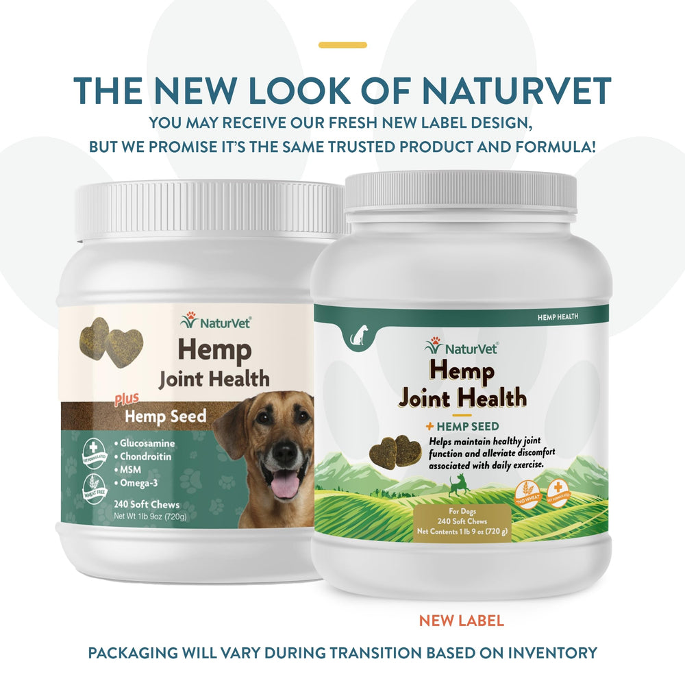 NaturVet glucosamine chondroitin MSM soft chews for dog joint comfort.
