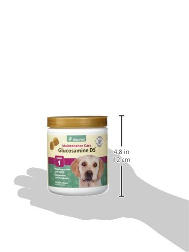 NaturVet Glucosamine DS Level 1 ingredients highlight glucosamine and chondroitin for joint support.
