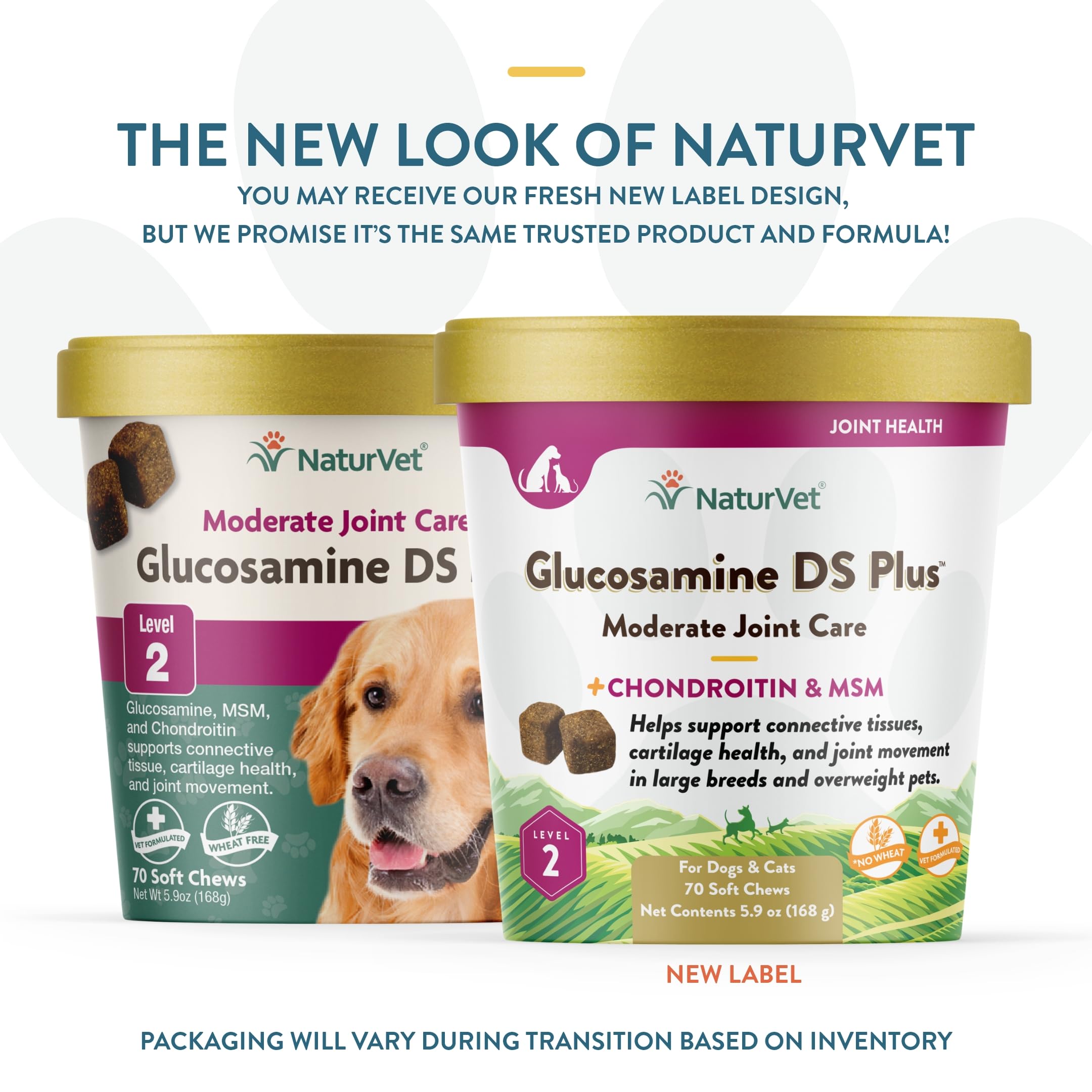 Close-up of NaturVet DS Plus soft chews designed for pet joints.