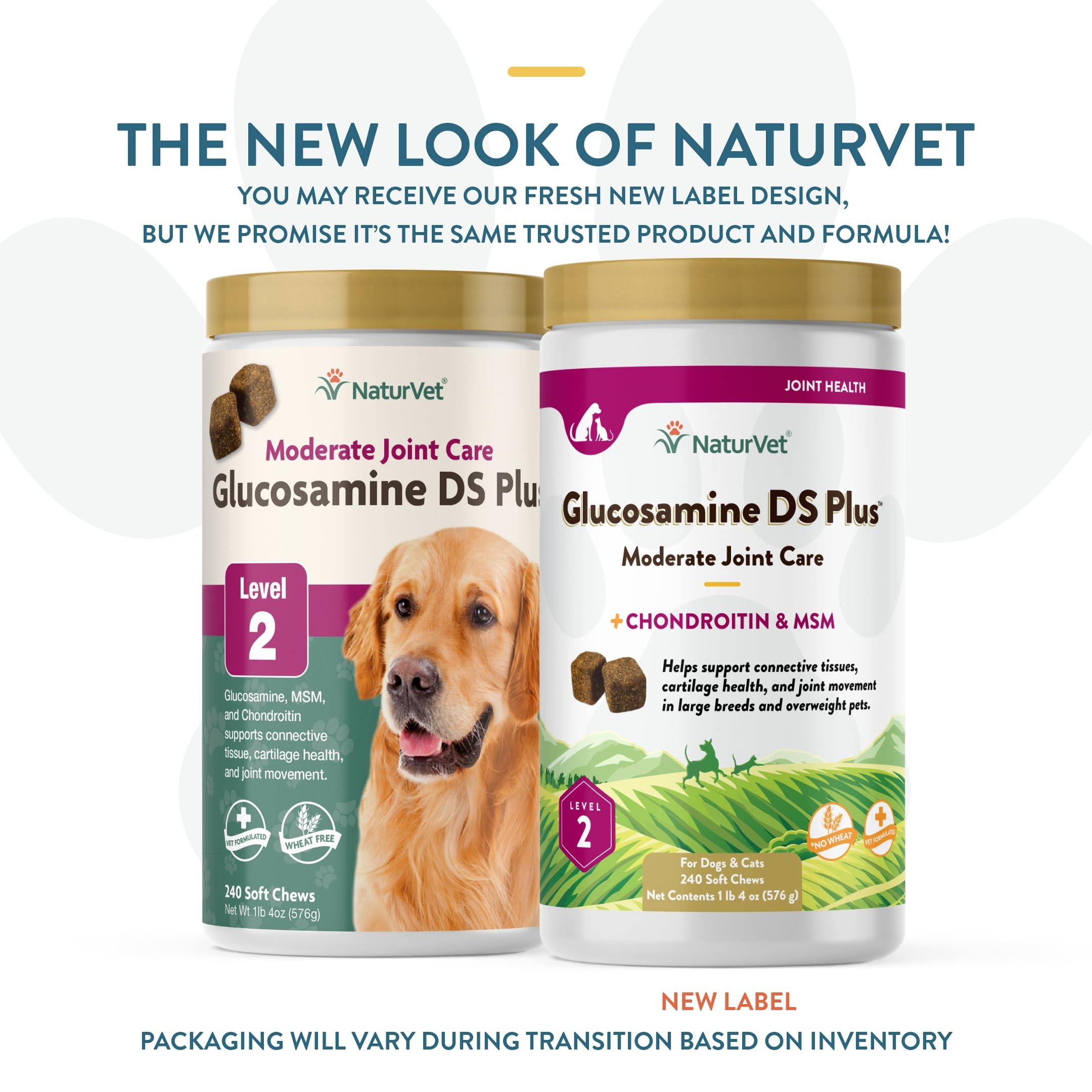 NaturVet Glucosamine DS Plus soft chews close-up; tasty joint support