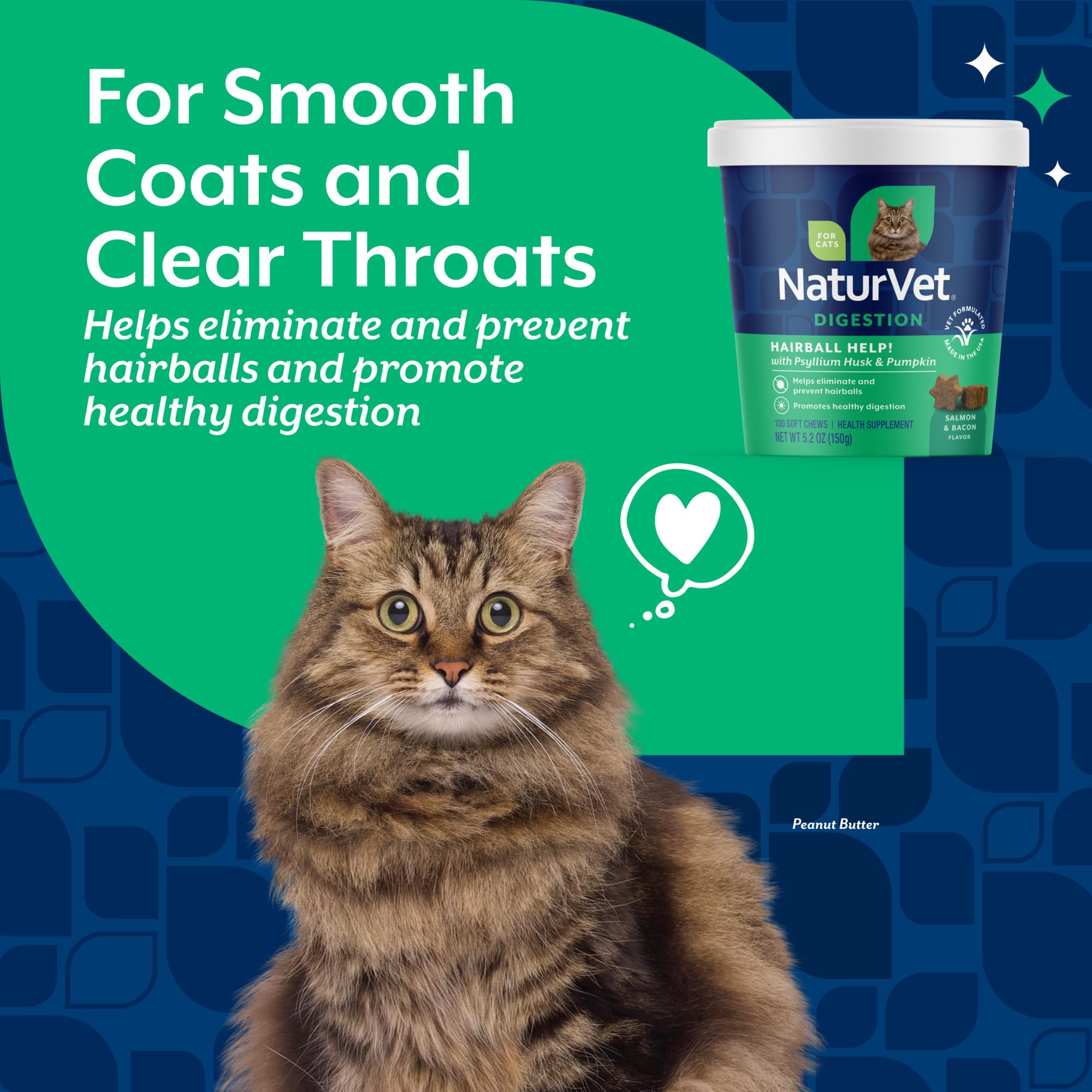 NaturVet Hairball Aid for indoor cats provides digestive support