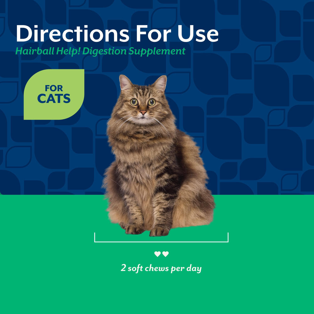 NaturVet Hairball Aid helps reduce hairball formation with fiber-rich formula