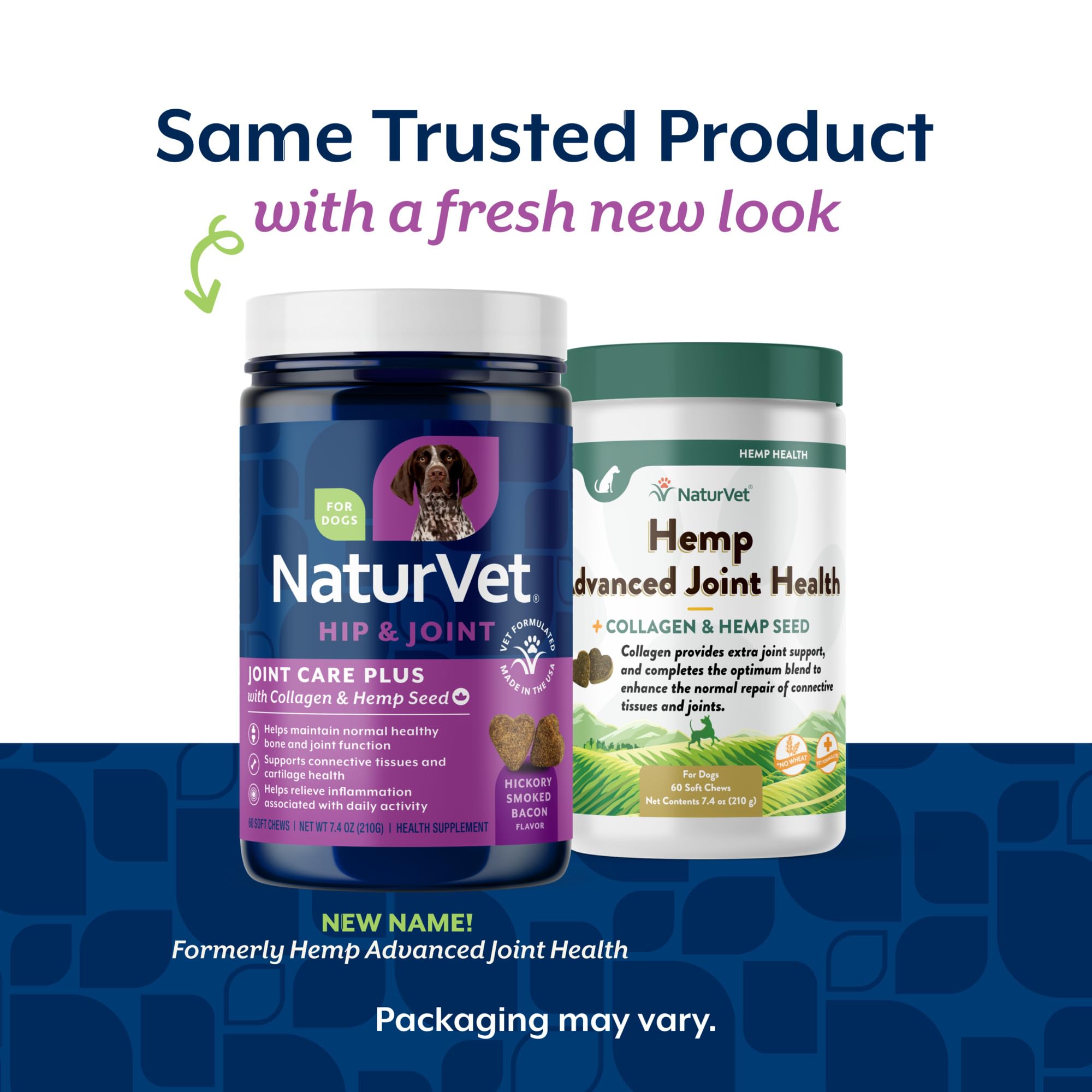 NaturVet hemp seed formula showing glucosamine and chondroitin for mobility.