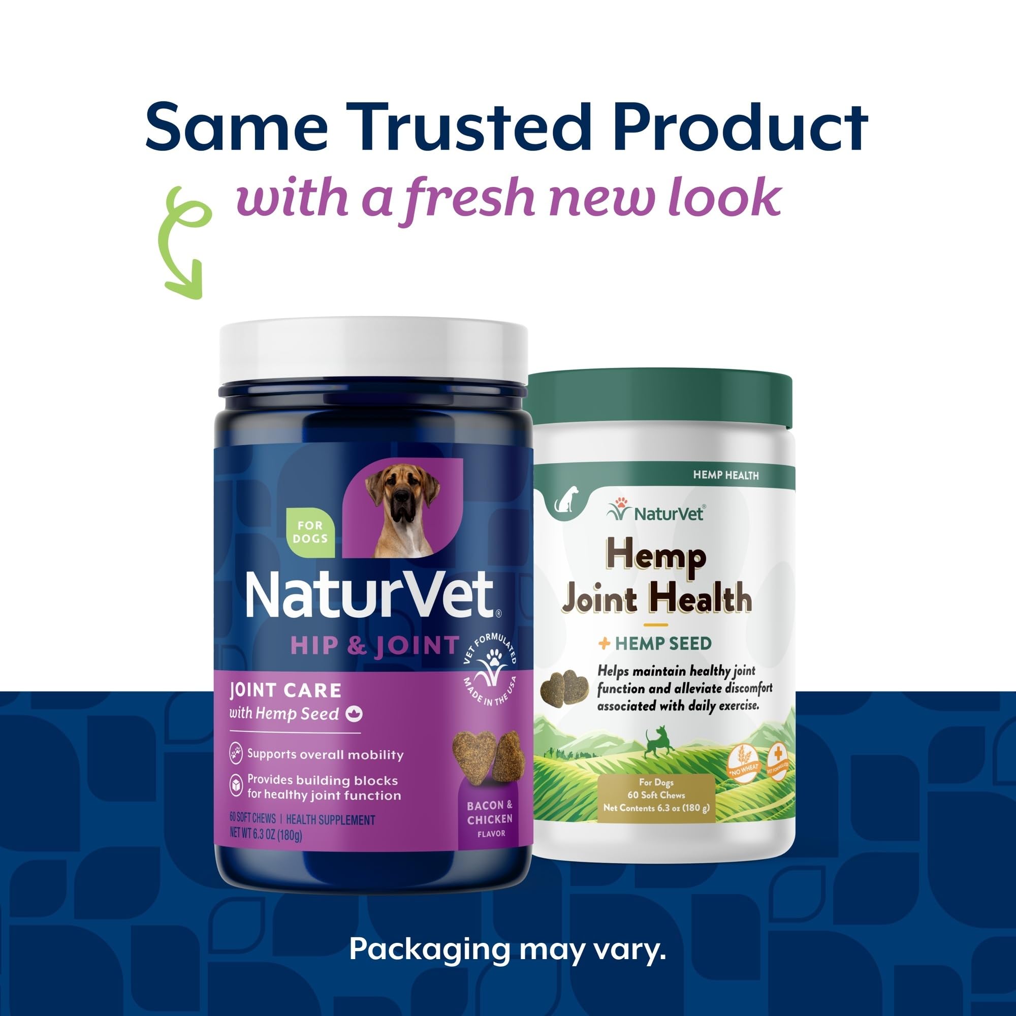 NaturVet Hemp Joint Health bottle front view, product in focus for daily joint support.
