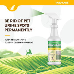 NaturVet lawn spray applied to grass for greener patches