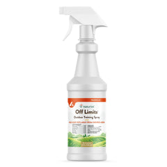 NaturVet Off Limits bottle close-up showing herbal deterrent for pets.