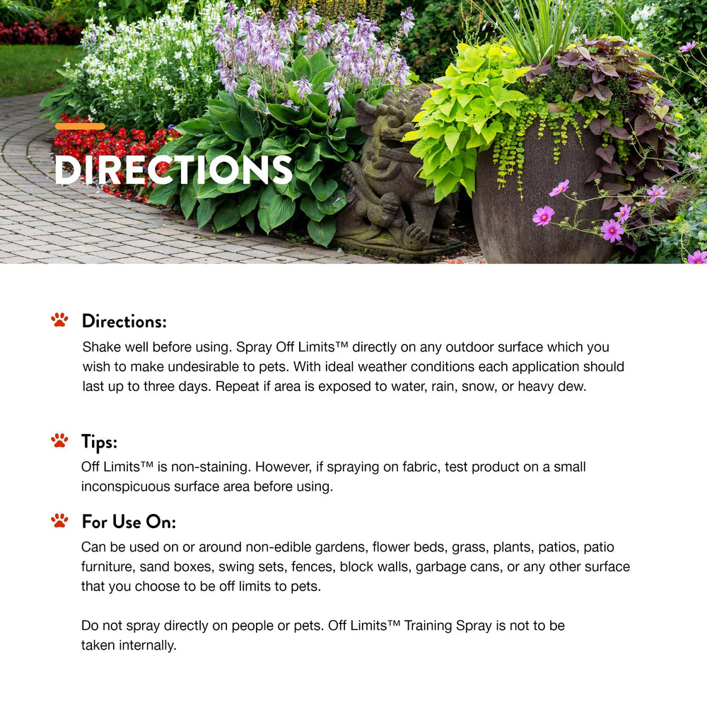 NaturVet Off Limits label highlights USA manufacturing and safety standards.