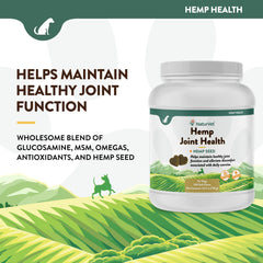 NaturVet dog supplement with omega-3 hemp seed vitamins for joints and coat.