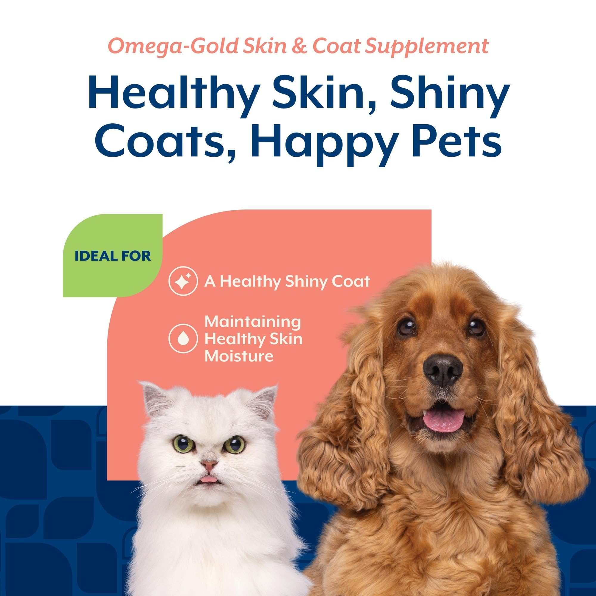 NaturVet Omega-Gold Plus label shot communicates vet-formulated skin support for pets.