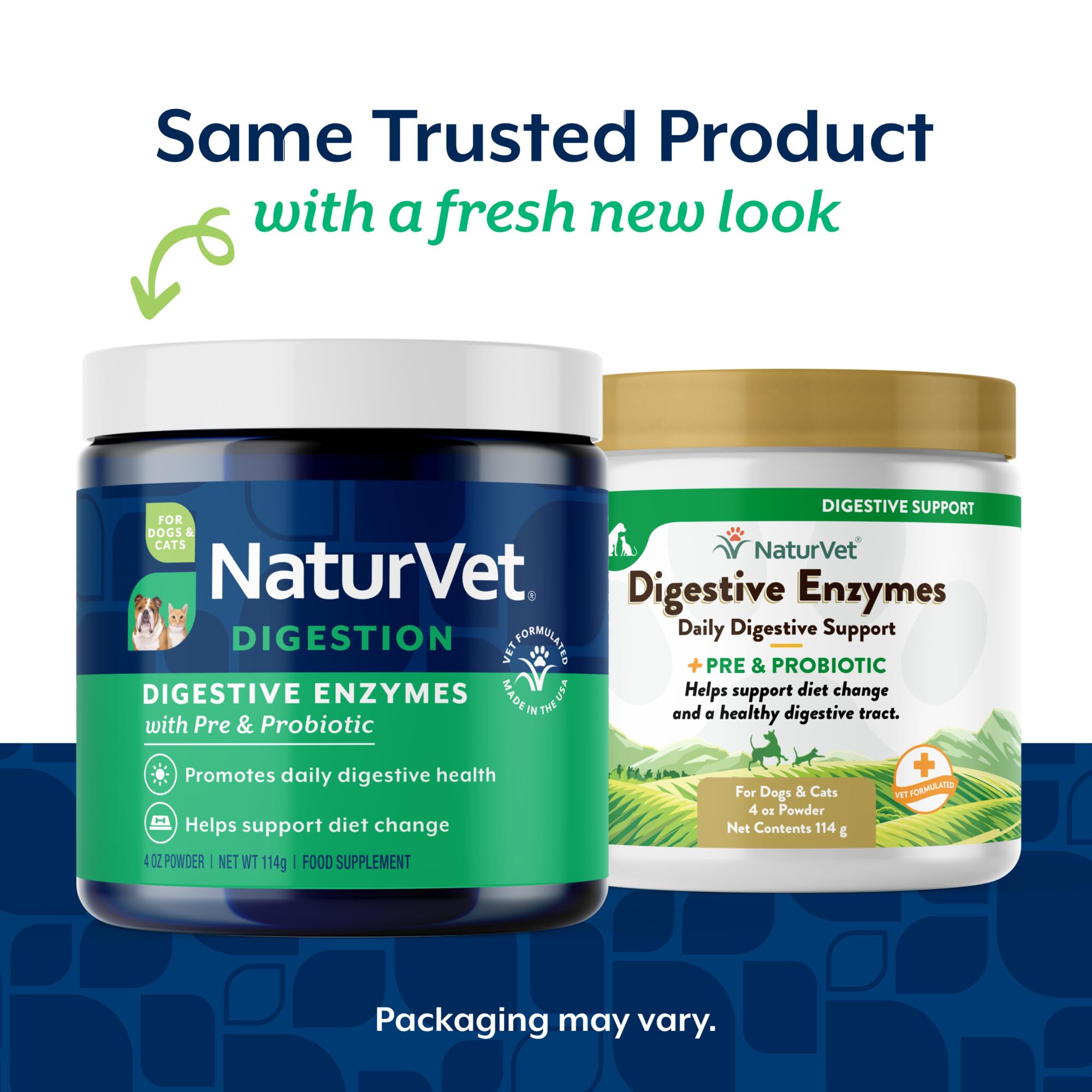 NaturVet probiotics and prebiotics for dogs in powder form, supporting digestion.