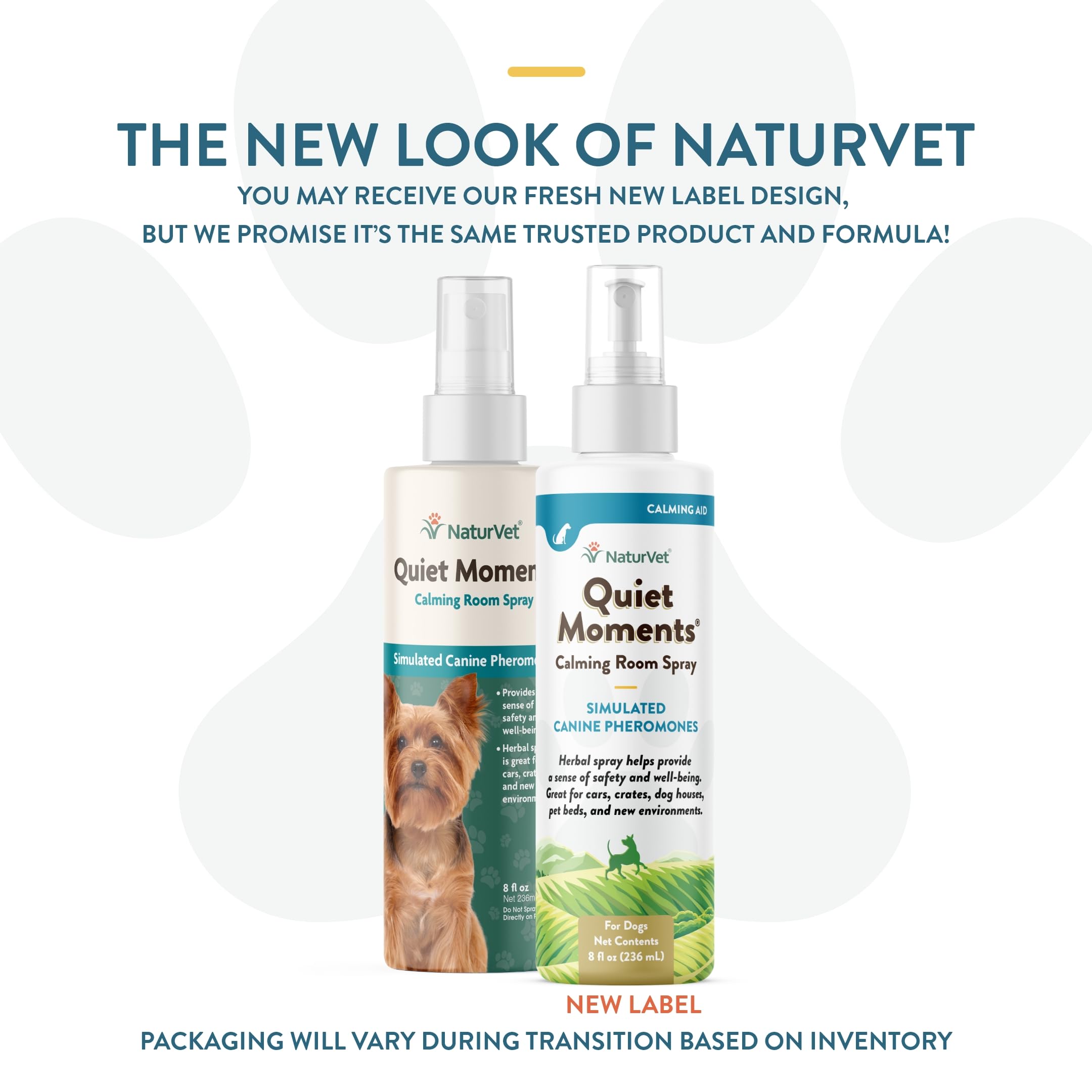 NaturVet Quiet Moments dog crate mist creating a soothing crate environment.