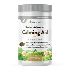 NaturVet Quiet Moments bottle with soft chews for dog anxiety and stress support