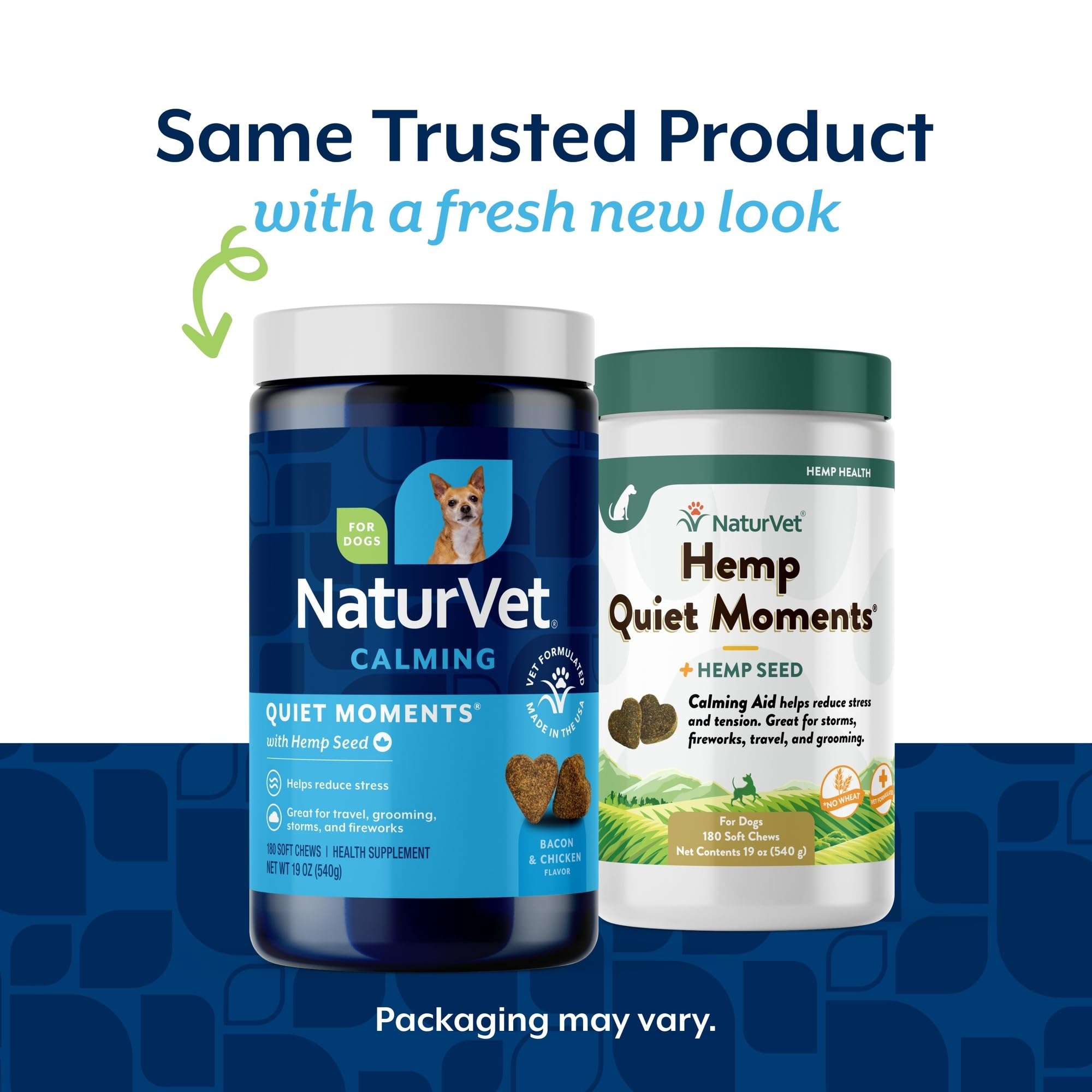 NaturVet Quiet Moments soft chews close-up highlight tasty calming aid.