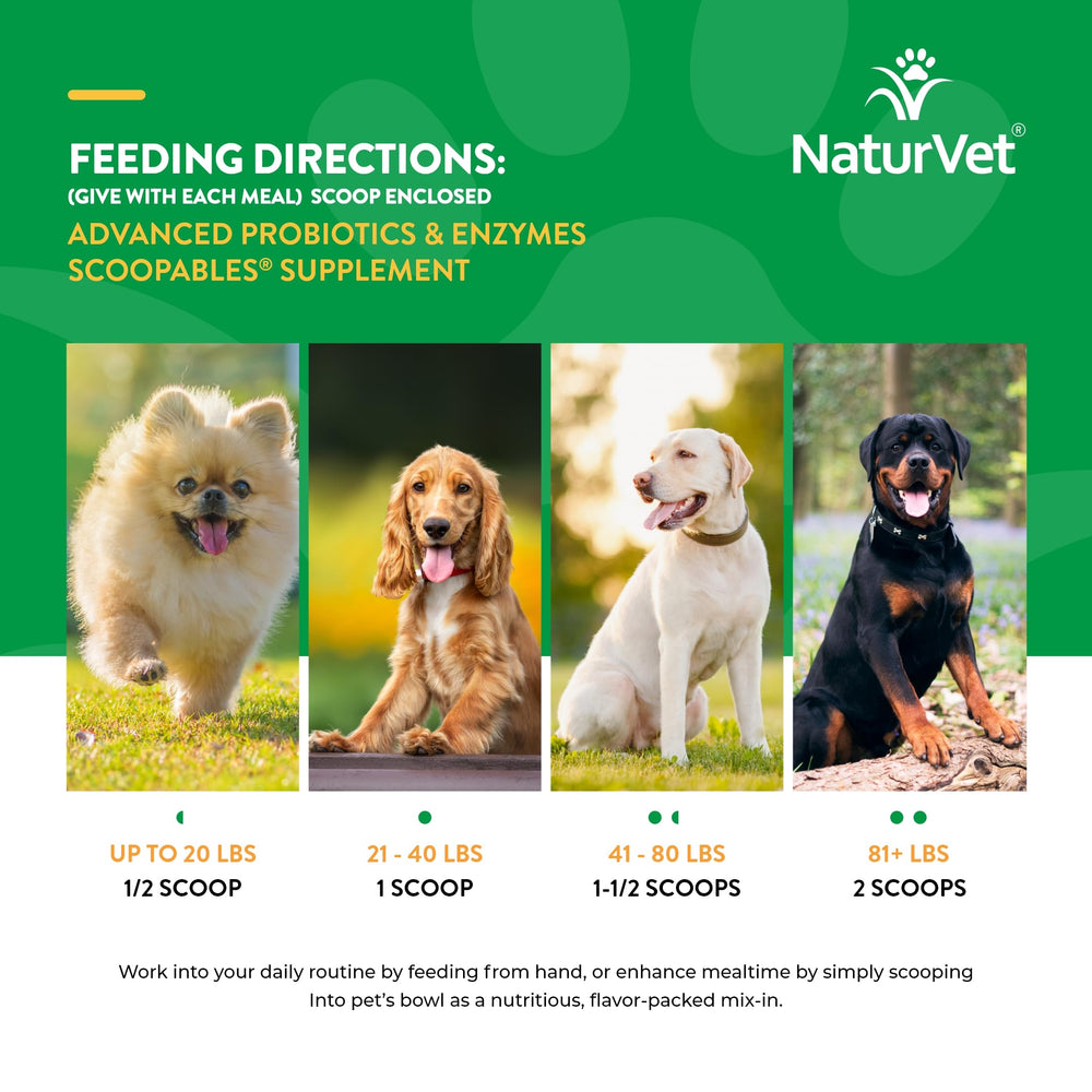 NaturVet Scoopables digestive enzymes close-up of ingredients for digestion