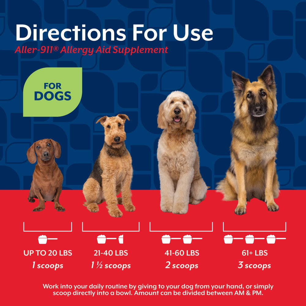 NaturVet Scoopables Aller-911 label highlights USA-made quality and vet formulation