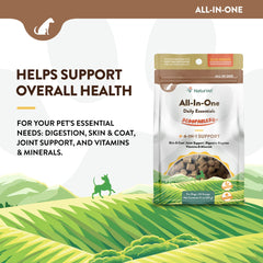 NaturVet Scoopables dog bowl shows convenient daily nutrition for dogs.