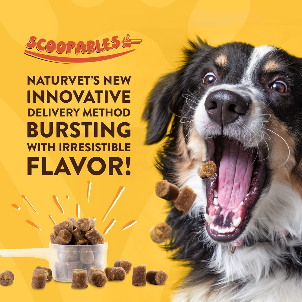 NaturVet Scoopables Quiet Moments scoop pour highlights easy feeding for calm