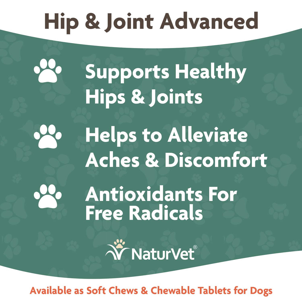 NaturVet Senior Wellness label detail highlights glucosamine and chondroitin for connective tissue support.