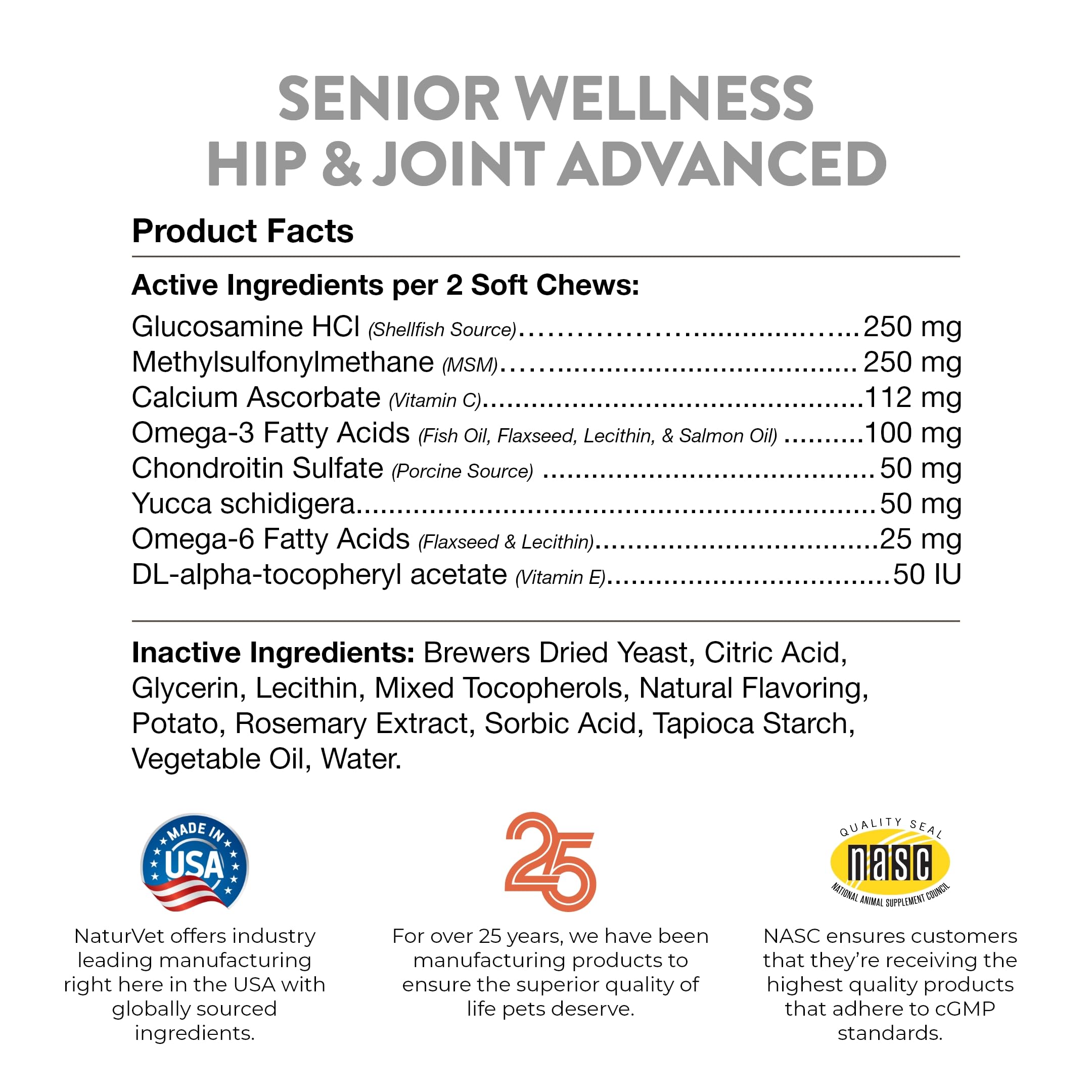 NaturVet Senior Wellness soft chews beside a happy older dog at home.