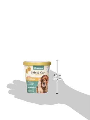 NaturVet Skin and Coat Plus Breath Aid dog breath freshening chew