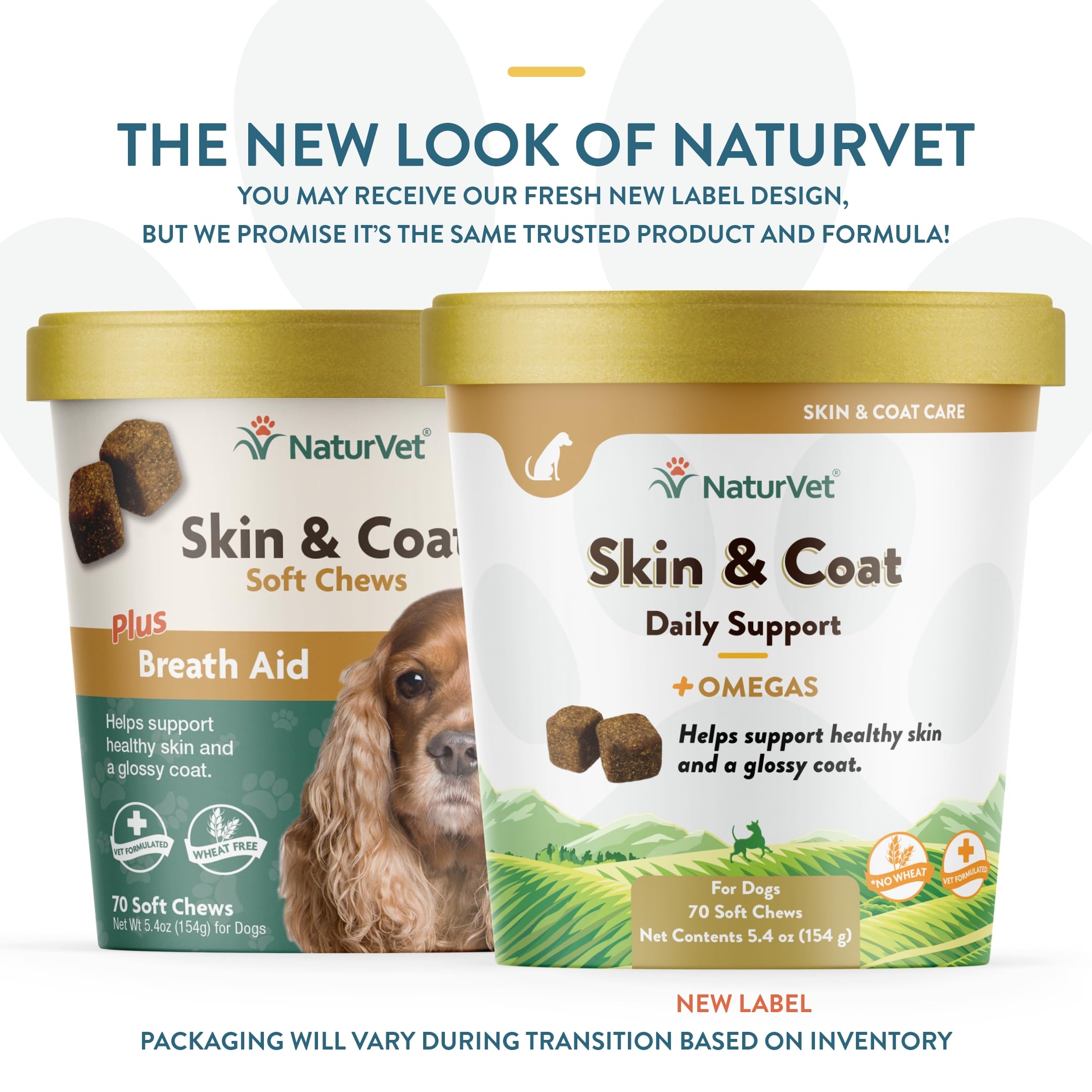 NaturVet Skin and Coat Plus Breath Aid dog coat shine with omega support