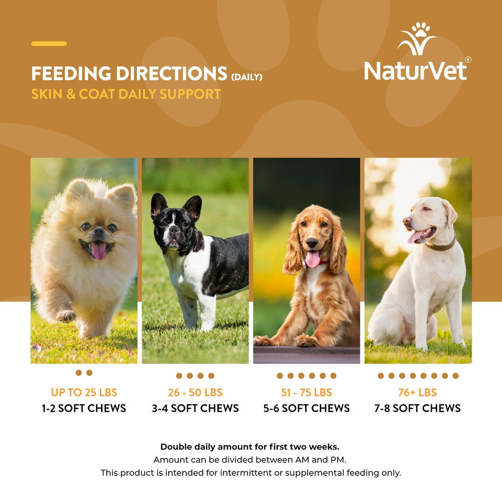 NaturVet Skin and Coat Plus Breath Aid tasty chew for daily use