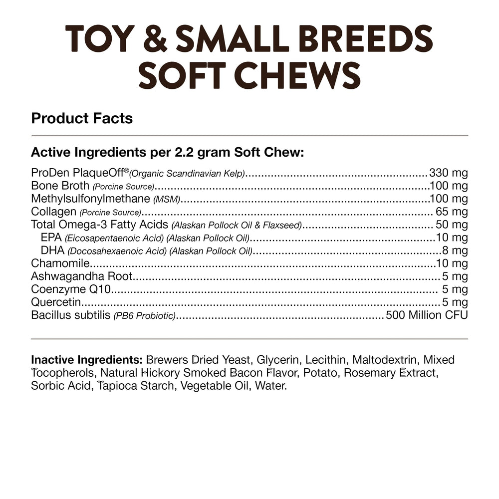 NaturVet Small Breeds ashwagandha chamomile blend indicating calm wellness