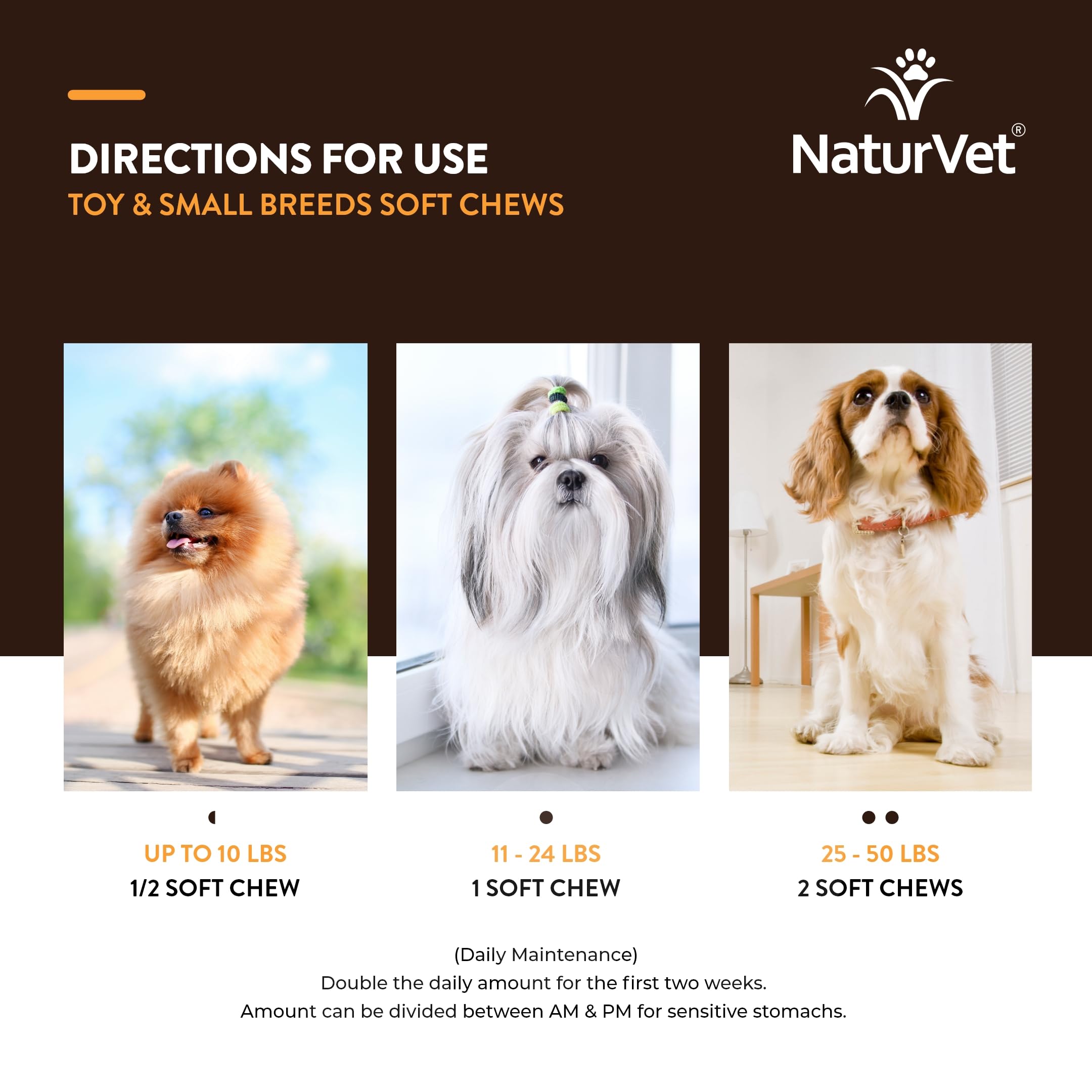 NaturVet Small Breeds PB6 probiotic visual highlighting balanced digestion