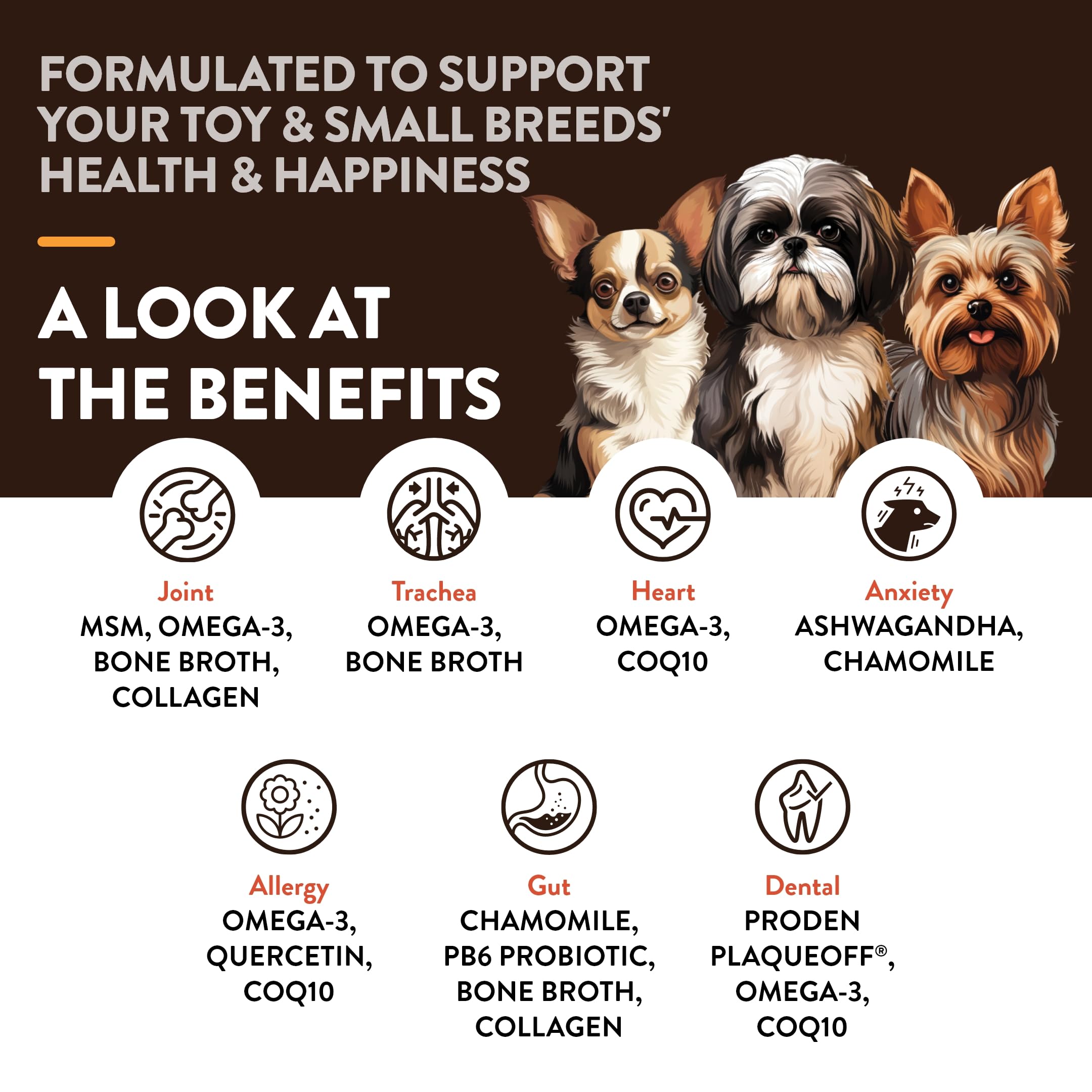 NaturVet Small Breeds soft chews close-up showing tasty daily chew