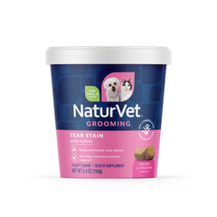 NaturVet Tear Stain Plus Lutein bottle front for dogs and cats.