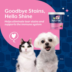NaturVet Tear Stain Plus Lutein dog eyes and tear stain support potential.