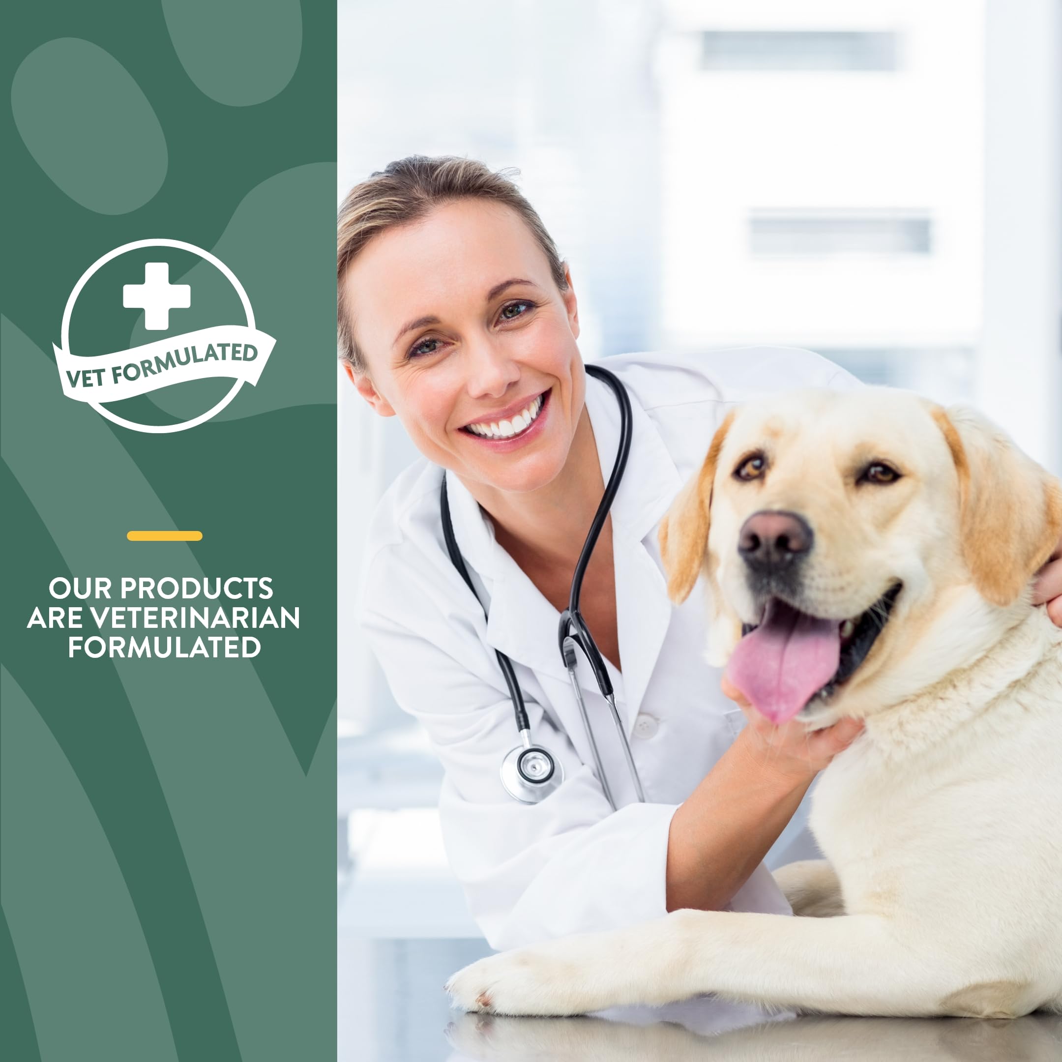 NaturVet US-made, cGMP compliant, wheat-free dog supplement quality.