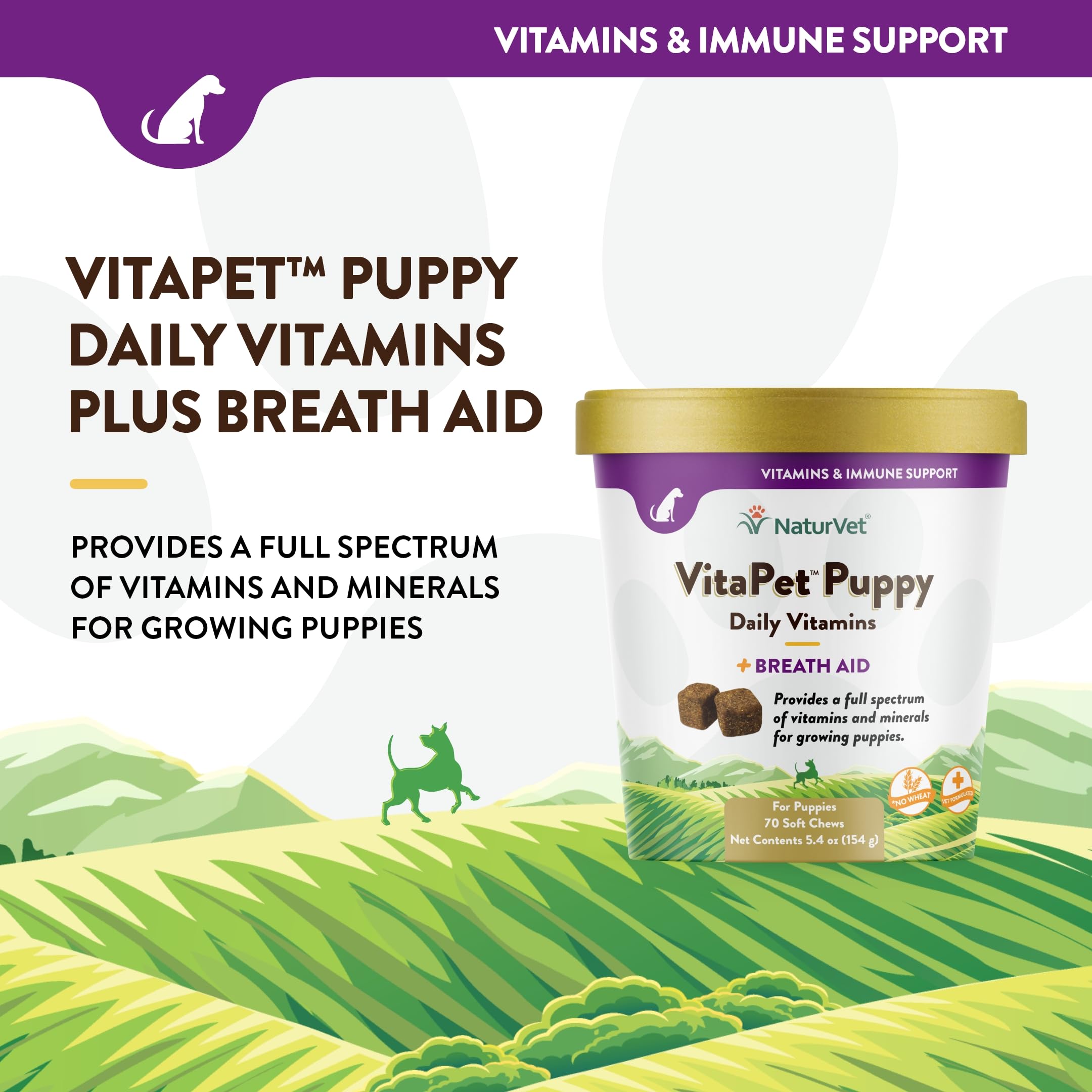 NaturVet VitaPet coat glow due to omega-rich formula.