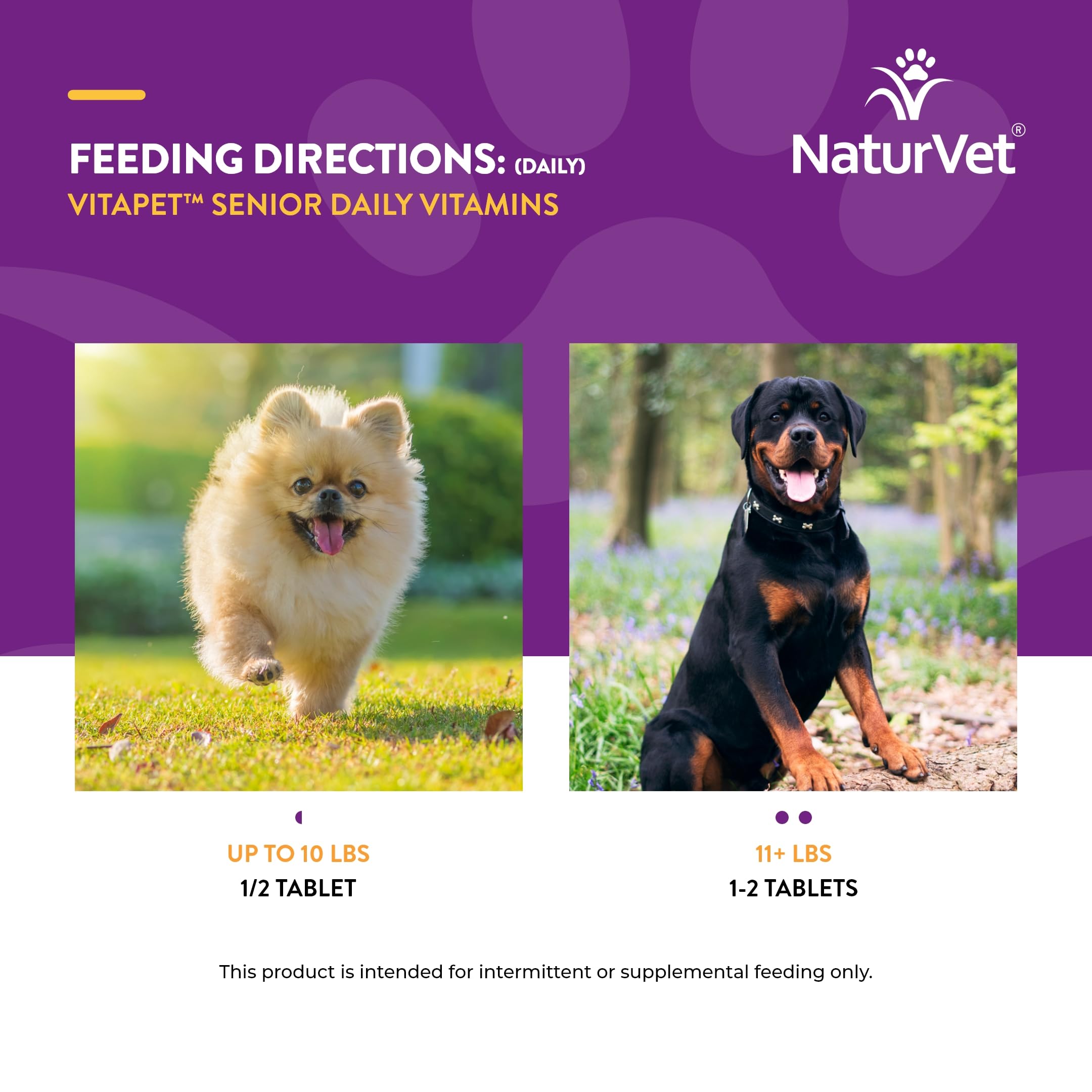 NaturVet VitaPet Senior Daily Tablets joint care icon indicating glucosamine support
