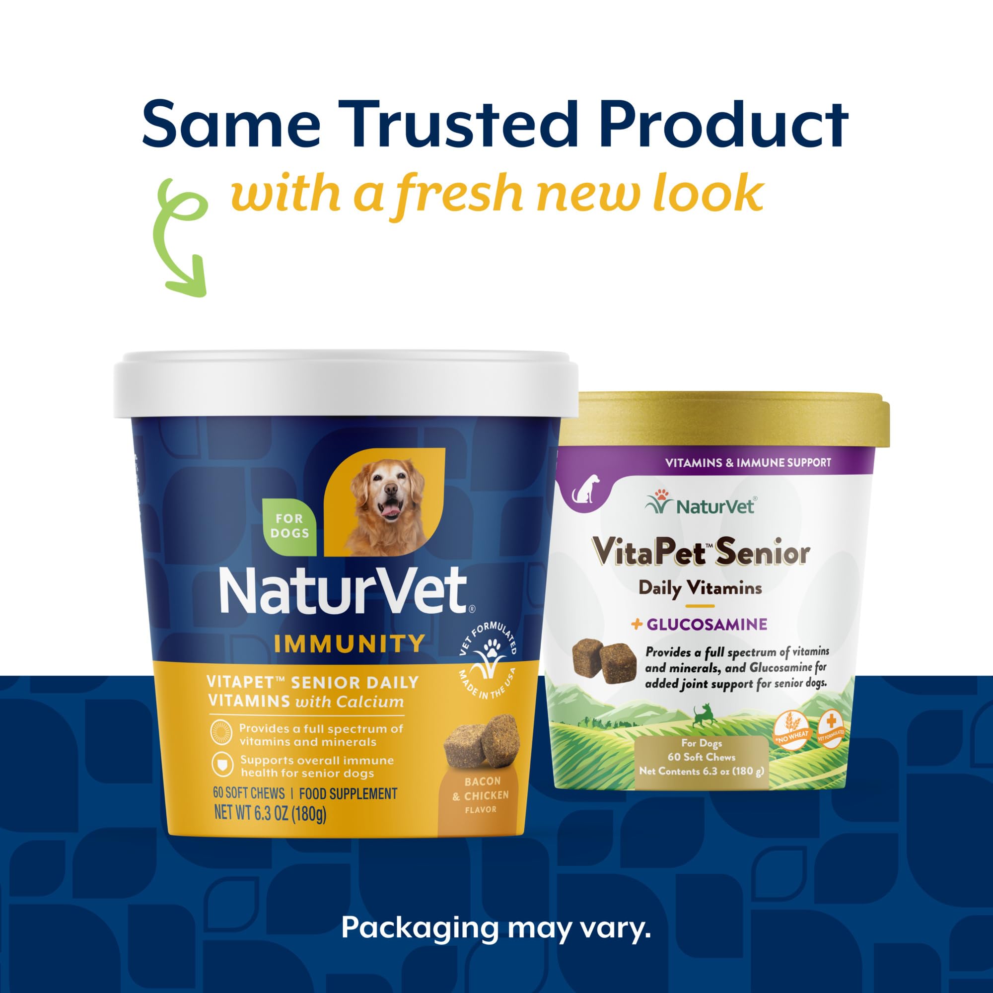 NaturVet VitaPet Senior soft chews close-up, a tasty daily vitamin option for dogs