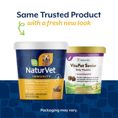 NaturVet VitaPet Senior soft chews close-up, a tasty daily vitamin option for dogs