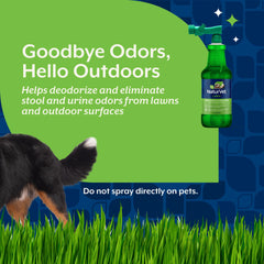 NaturVet Yard Odor Eliminator treats grass to keep lawns fresh after pet activity