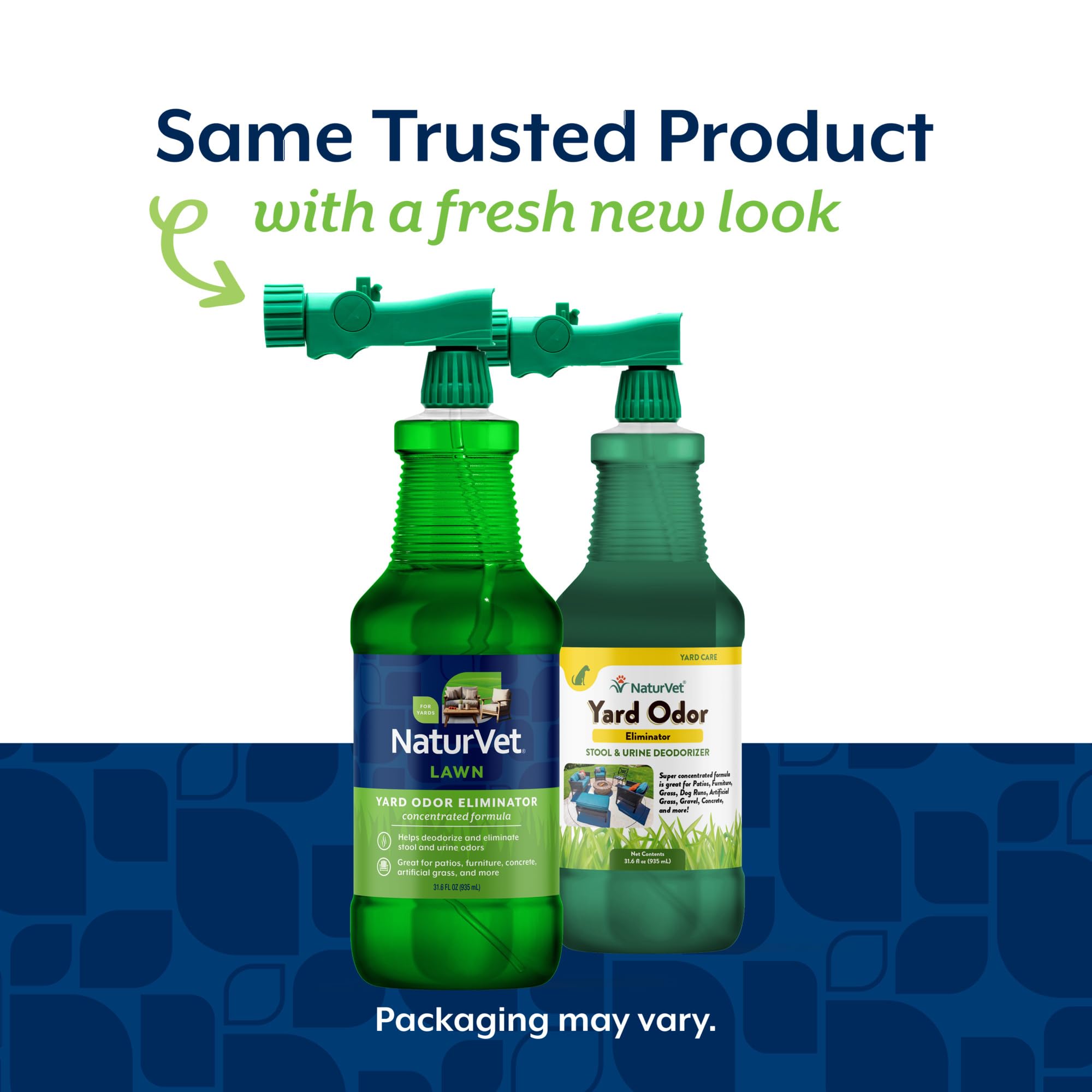 NaturVet Yard Odor Eliminator hose attachment enables quick, even outdoor coverage