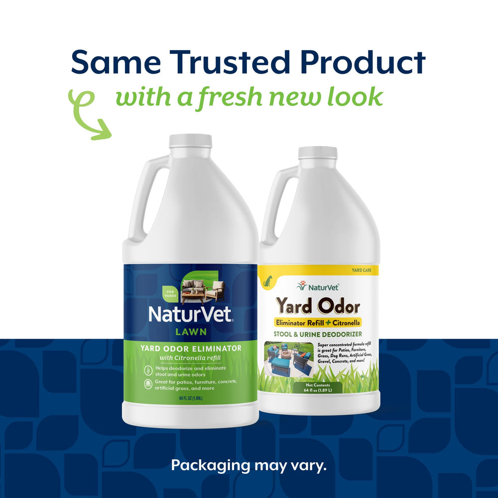 NaturVet Yard Odor Eliminator hose sprayer attachment enables easy lawn and patio spraying.