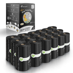 Natuural 270-count pack of compostable dog poop bags in 18 rolls for easy daily walks.