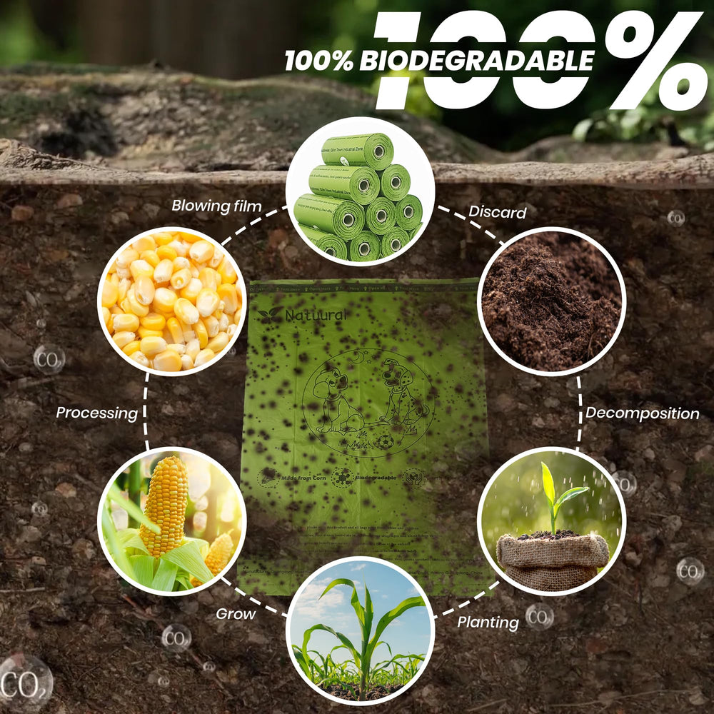 Natuural 40-roll pack offers long lasting waste management.