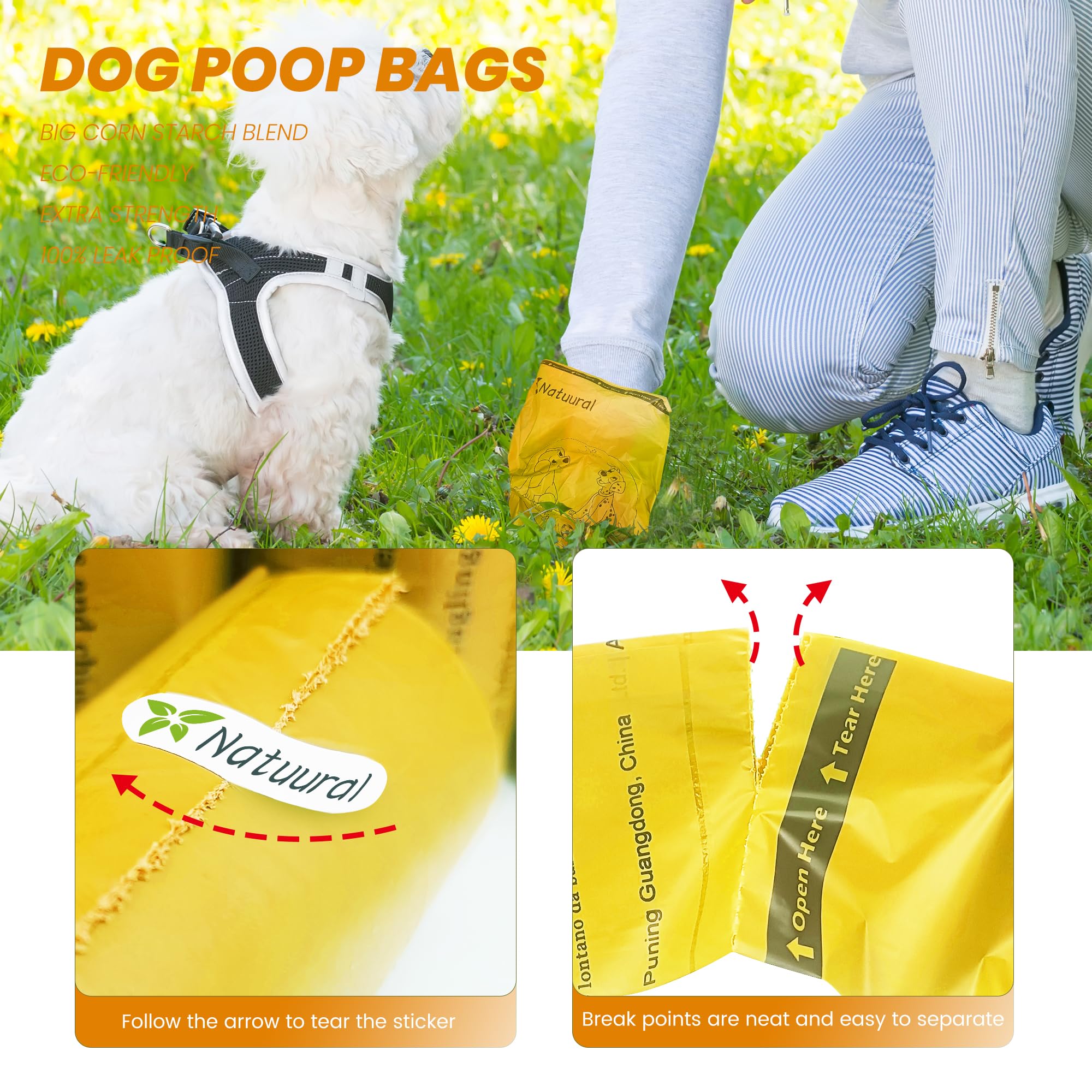 Natuural 9x13 inch bags fit most cleanup needs