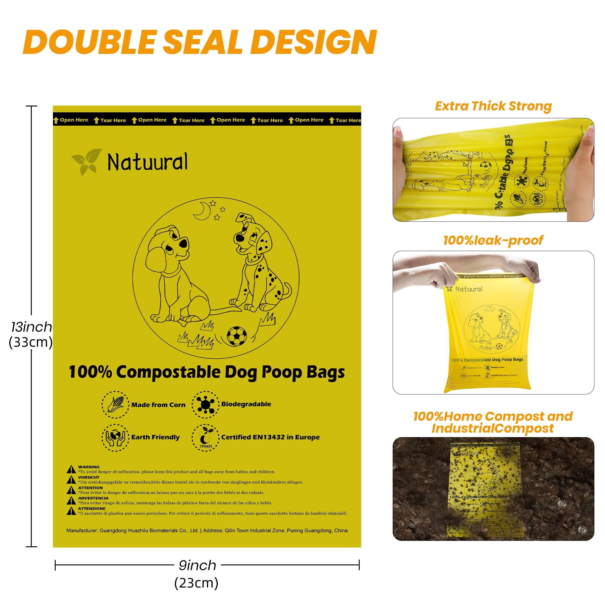Natuural leakproof bag close-up showing durable material.